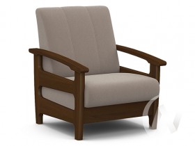 Кресло для отдыха Омега (орех лак/CATANIA COCOA) в Подтёсово - podtyosovo.katalogmebeli.com | фото